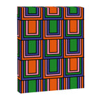 Colorful Retro Geometric Mod Portes Pattern Orange Pink Green Blue Canvas Print Gallery Image 8