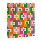 Colorful Retro Geometric Rektangel Pattern Pink Orange Green Canvas Print Gallery Image 8