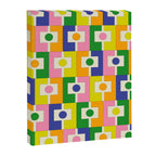 Colorful Retro Geometric Spring Rektangel Pattern with Yellow Canvas Print Gallery Image 8