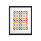 Colorful Retro Starbursts Mid Century Modern Atomic Star Pattern Framed Art Print Gallery Image 5
