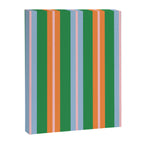 Colorful Stripes Bold Vertical Pattern in Green, Baby Blue, Orange, and Pink Canvas Print Gallery Image 8