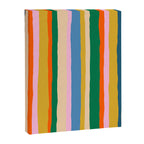 Colorful Summer Stripes Vertical Pattern Green Mustard Orange Pink Blue Canvas Print Gallery Image 6