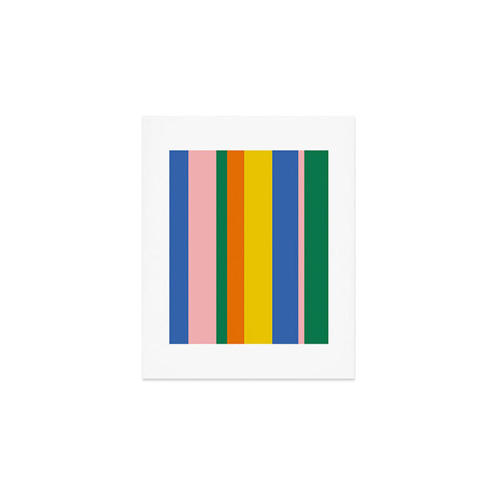 Colorful Vertical Stripes Contemporary Pattern Art Print Gallery Image 1