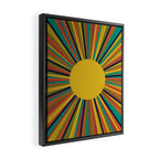 Colourful Multicolor Retro Sunburst Sun in Mid Mod Colors 3 Framed Canvas Print Gallery Image 2