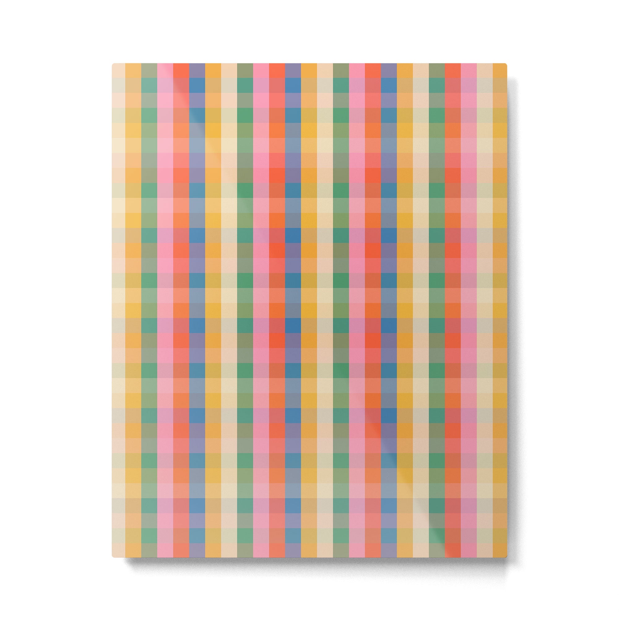 Colourful Rainbow Stripe Plaid Pattern Metal Print Gallery Image 6