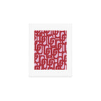 Contemporary Abstract Loop Pattern in Pink Hibiscus Art Print Gallery Image 1