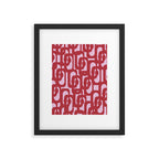 Contemporary Abstract Loop Pattern in Pink Hibiscus Framed Art Print Gallery Image 6