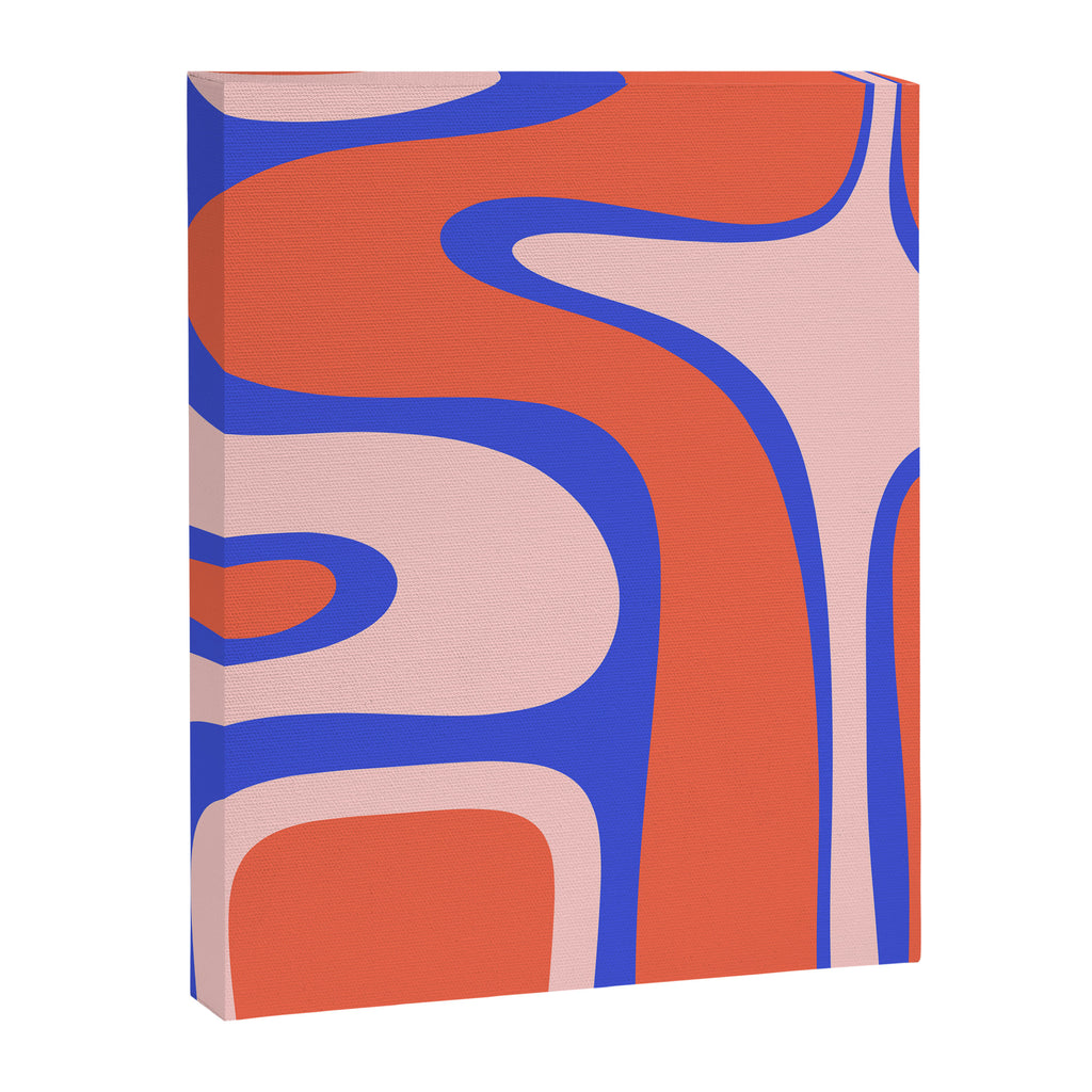 Copacetic Abstract Royal Blue Blush Pink Red Orange Canvas Print Gallery Image 8