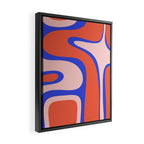 Copacetic Abstract Royal Blue Blush Pink Red Orange Framed Canvas Print Gallery Image 2
