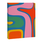 Copacetic Colourful Retro Abstract Pattern in Rainbow Pop Colours Canvas Print Gallery Image 8