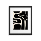 Copacetic Retro Abstract Black and Almond Cream Framed Art Print Gallery Image 6
