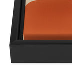 Copacetic Retro Abstract in Mid Mod Burnt Orange and Beige Framed Canvas Print Gallery Image 3