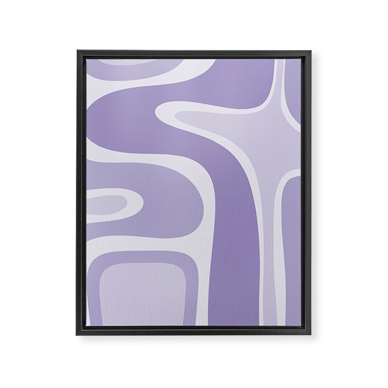 Copacetic Retro Abstract in Light Lavender Purple  Framed Canvas Print Gallery Image 8