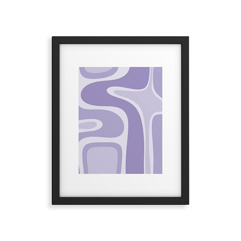 Copacetic Retro Abstract in Light Lavender Purple  Framed Art Print Gallery Image 6
