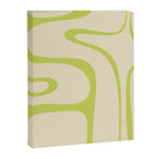 Copacetic Retro Abstract in Light Lime Linden Green and Cream Beige Canvas Print Gallery Image 8