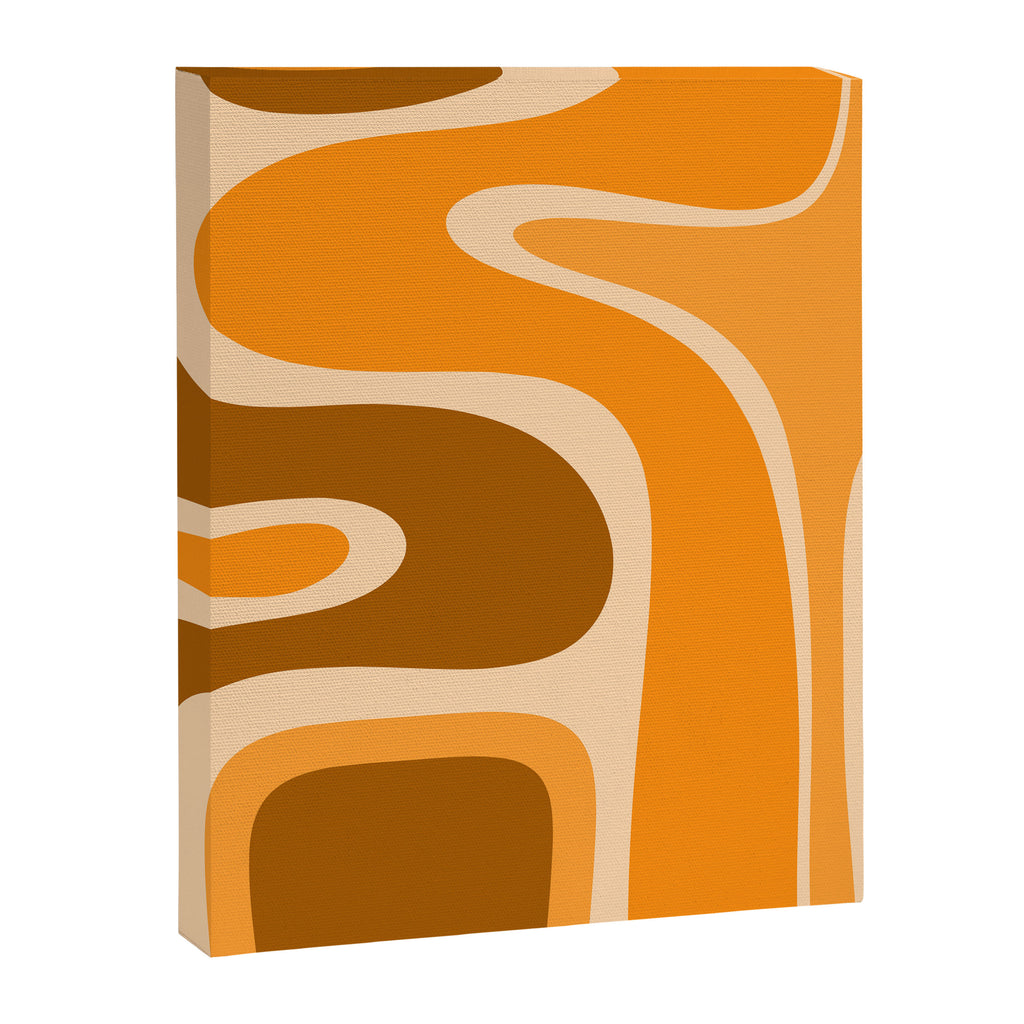 Copacetic Retro Abstract in Pumpkin Orange Canvas Print Gallery Image 8