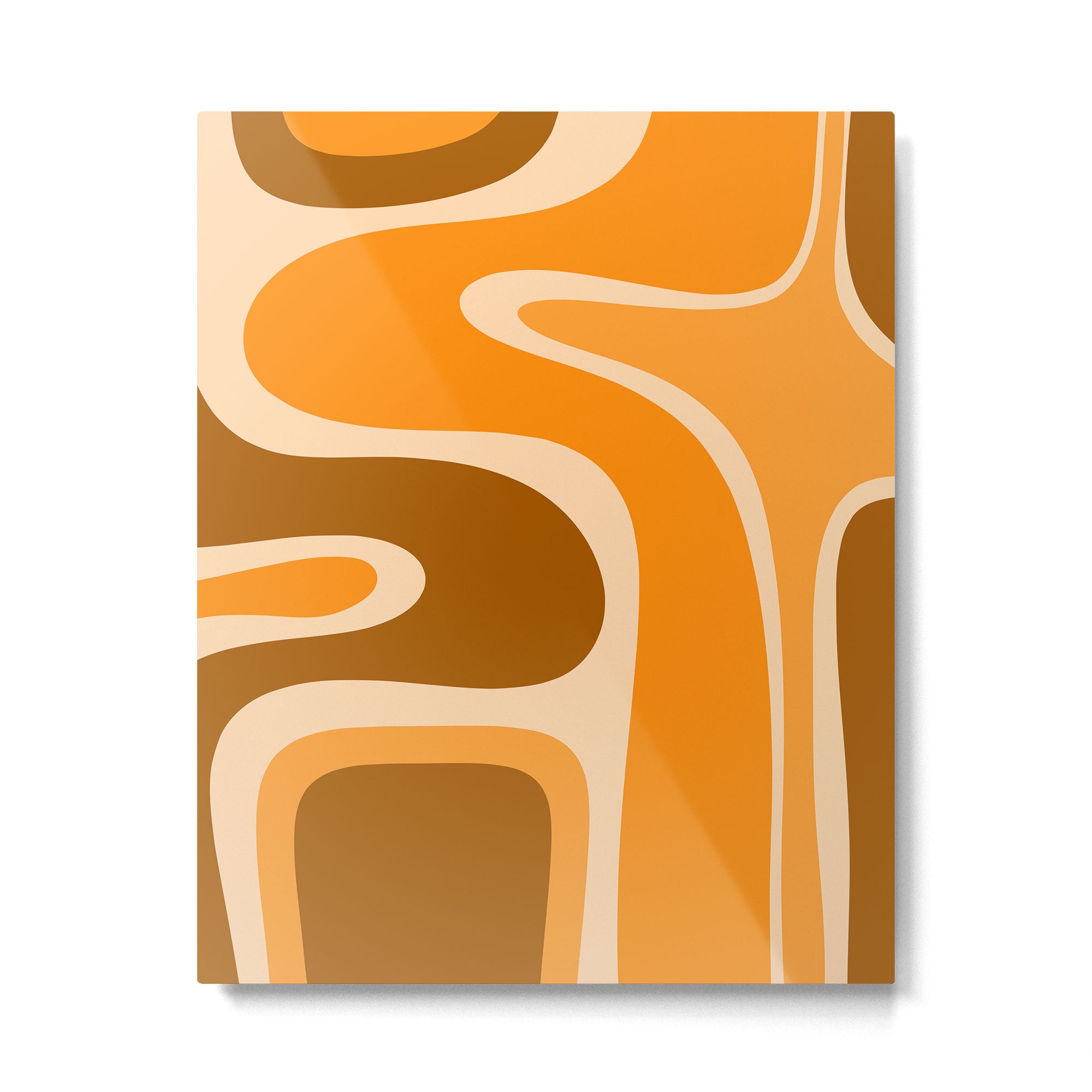 Copacetic Retro Abstract in Pumpkin Orange Metal Print Gallery Image 6