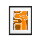 Copacetic Retro Abstract in Pumpkin Orange Framed Art Print Gallery Image 6