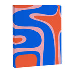 Copacetic Retro Abstract Pattern Pink Orange-Red Bright Blue Canvas Print Gallery Image 8