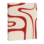 Copacetic Retro Abstract Pattern Red and Cream Canvas Print Gallery Image 8