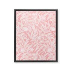Coquette Aesthetic Pastel Pink Vintage Floral Botanical Pattern Framed Canvas Print Gallery Image 6