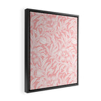 Coquette Aesthetic Pastel Pink Vintage Floral Botanical Pattern Framed Canvas Print Gallery Image 2