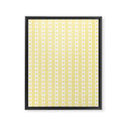 Cottage Stripes and Flowers in Yellow and White Framed Canvas Print Gallery Image 6
