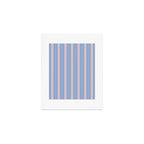 Cottage Stripes Double Stripe Pattern in Light Blue and Baby Pink Art Print Gallery Image 1