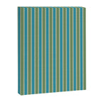 Cottage Stripes Eclectic Vertical Pattern in Green and Blue Canvas Print Gallery Image 6