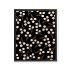 Cotton Stems Botanical Pattern in Brown, Cream, and Black II Framed Canvas Print Gallery Image 6