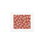 Cotton Stems Botanical Pattern in Pale Blush Pink and Red Soil Rust Art Print Gallery Image 1