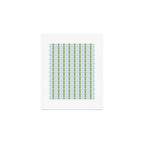 Country Cottage Petite Willoughby Stripe Pattern in Light Blue and Sage Green Art Print Gallery Image 1