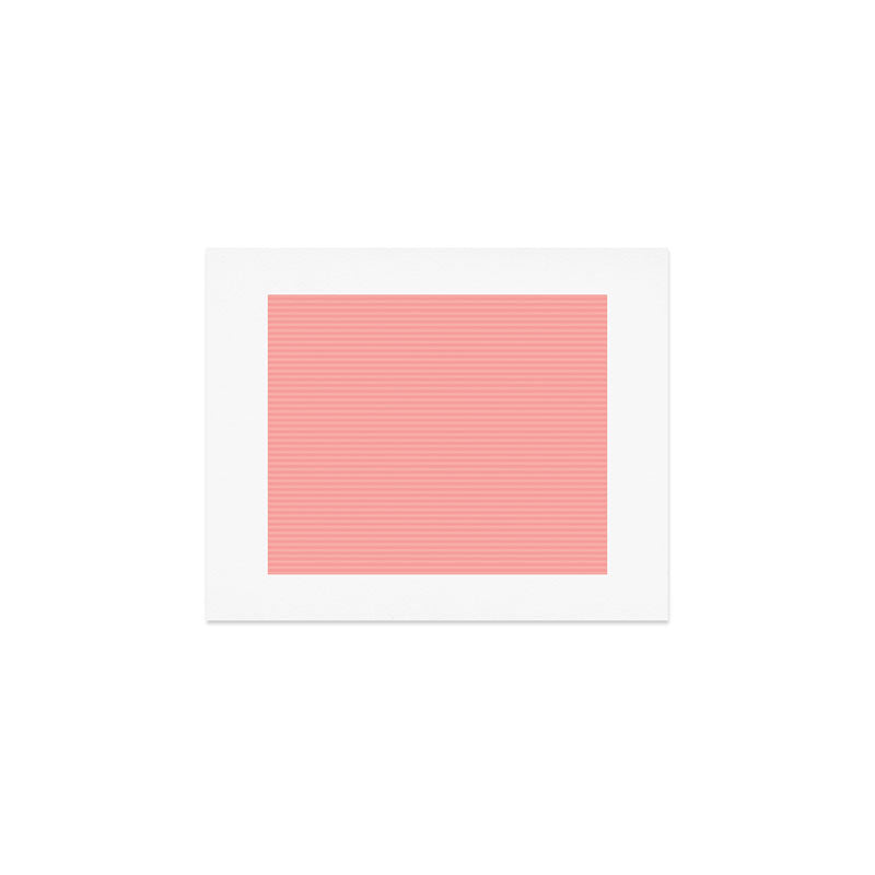 Cozy Blush Pink Ultra Fine Pastel Stripe Pattern  Art Print Gallery Image 1