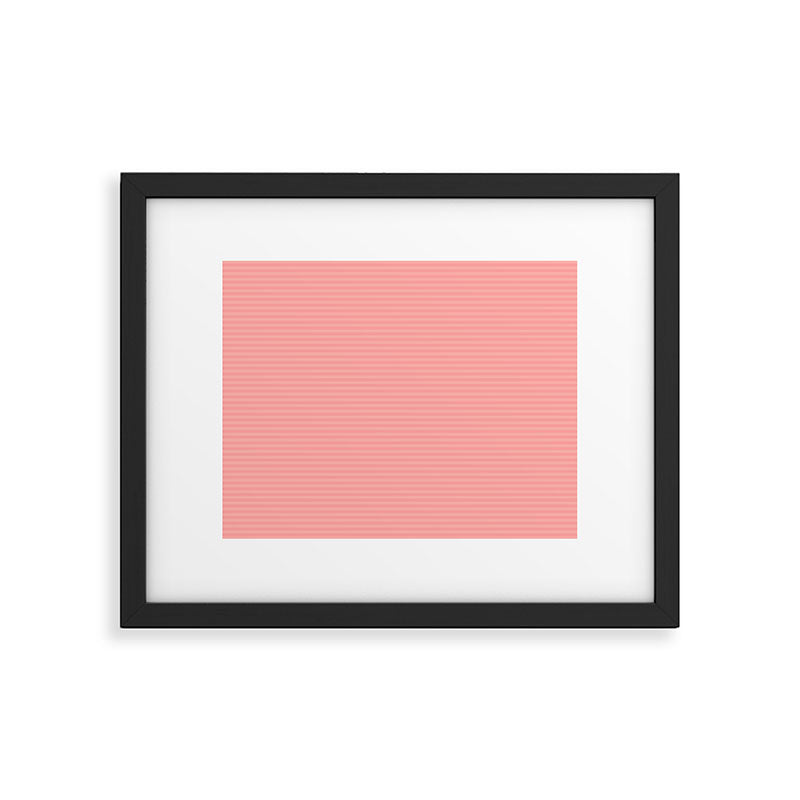 Cozy Blush Pink Ultra Fine Pastel Stripe Pattern  Framed Art Print Gallery Image 5