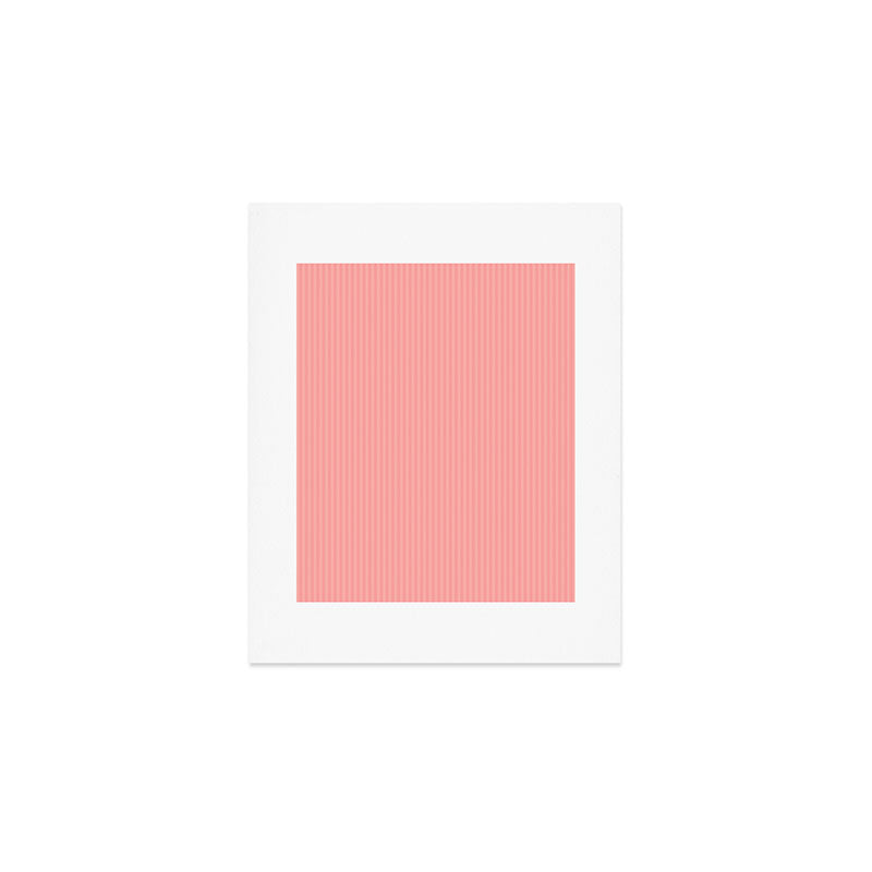 Cozy Blush Pink Ultra Fine Stripe Vertical Pattern Art Print Gallery Image 1