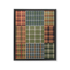 Cozy Gingham Patchwork Autumn Winter Pattern Framed Canvas Print Gallery Image 8