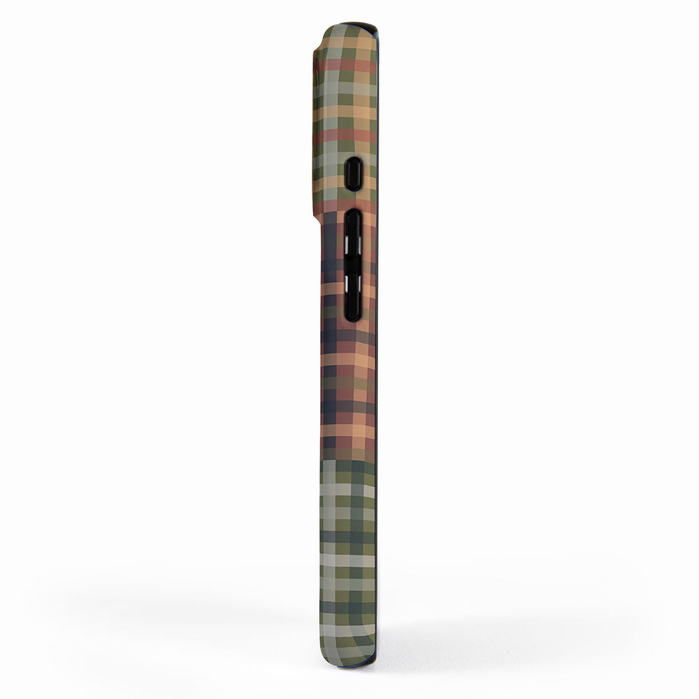 Cozy Gingham Patchwork Autumn Winter Pattern iPhone Case Gallery Image 2
