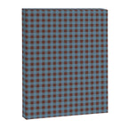 Cozy Gingham Plaid Eclectic Checkered Pattern in Brown and Blue Canvas Print Gallery Image 6