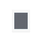 Cozy Gingham Plaid Eclectic Checkered Pattern in Brown and Blue Art Print Gallery Image 1