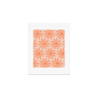 Crayon Flowers Smudgy Soft Pastel Floral Pattern in Apricot Art Print Gallery Image 1