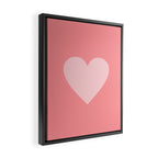 Cute Blush Pink Heart Minimal Pastel Framed Canvas Print Gallery Image 2