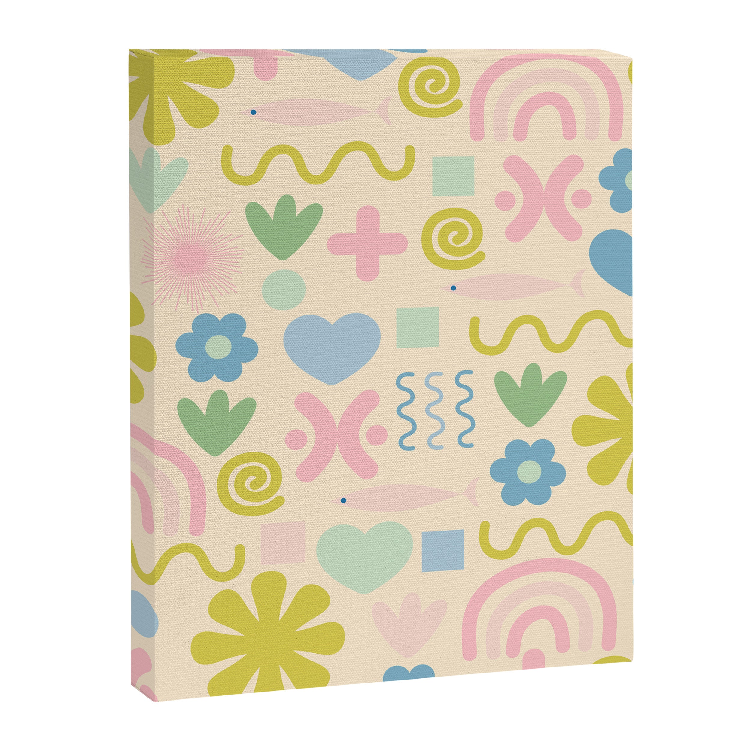Cute Miscellany Cheerful Whimsical Pastel Pattern  Canvas Print Gallery Image 8