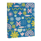 Cute Miscellany Cheerful Whimsical Pattern Blue Pink Chartreuse Canvas Print Gallery Image 8