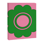 Cute Retro Flower Pink and Green Canvas Print Gallery Image 8