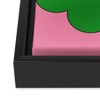 Cute Retro Flower Pink and Green Framed Canvas Print Gallery Image 3