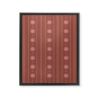 Daisy Stripes Brown and Pink Pattern Framed Canvas Print Gallery Image 8