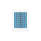 Daisy Stripes Cozy Cottage Pattern in Light Blue and Brown Art Print Gallery Image 1