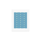 Daisy Stripes Cozy Cottage Pattern in Light Blue and Cream Art Print Gallery Image 1