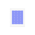 Daisy Stripes Cozy Cottage Pattern in Periwinkle Purple Art Print Gallery Image 1