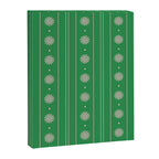 Daisy Stripes Green and Pink Pattern Canvas Print Gallery Image 8